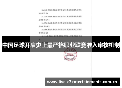 中国足球开启史上最严格职业联赛准入审核机制